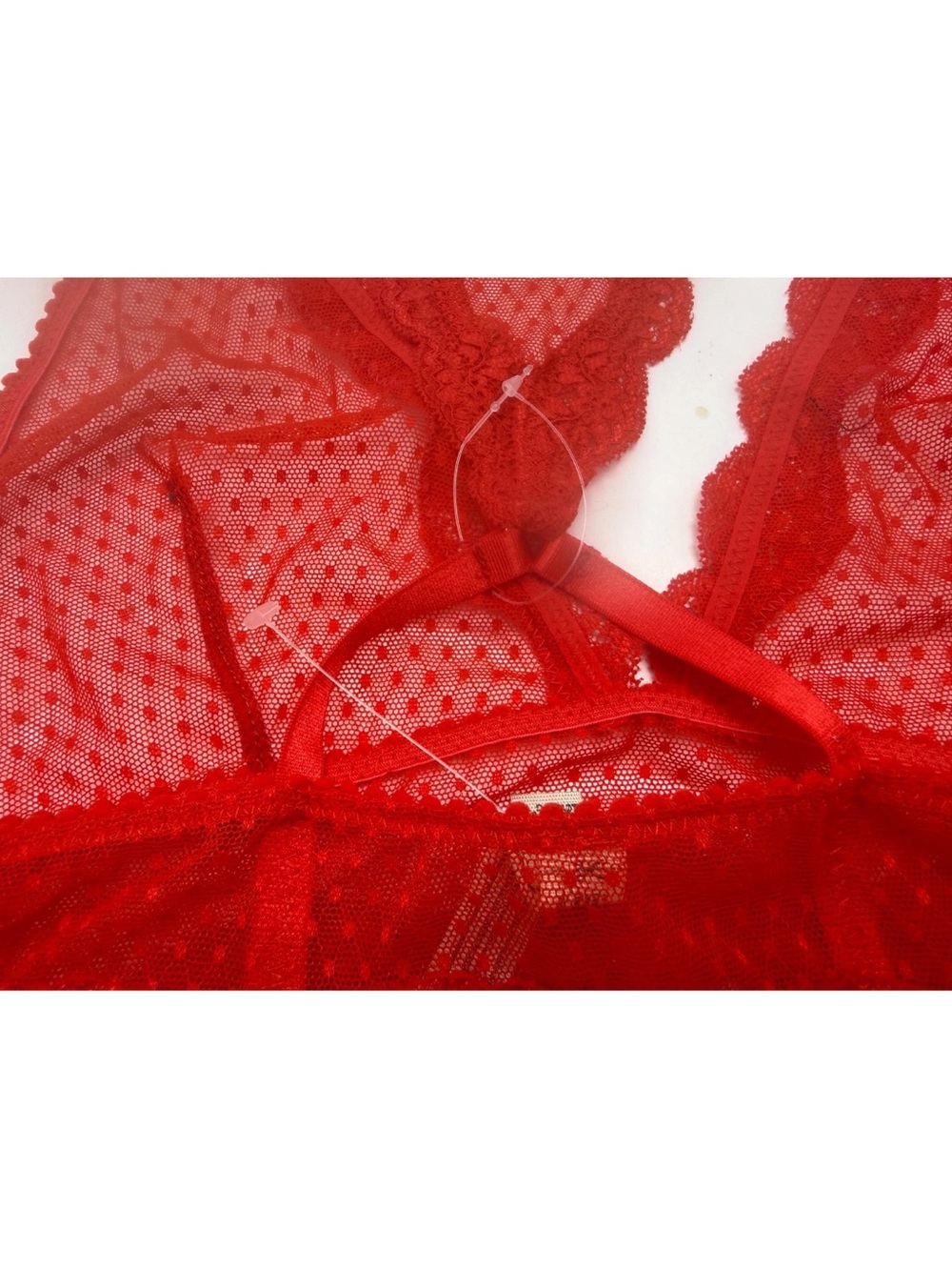 Free People FP Midweek Longline Bralette fiery red Sz large - Picture 5 of 6